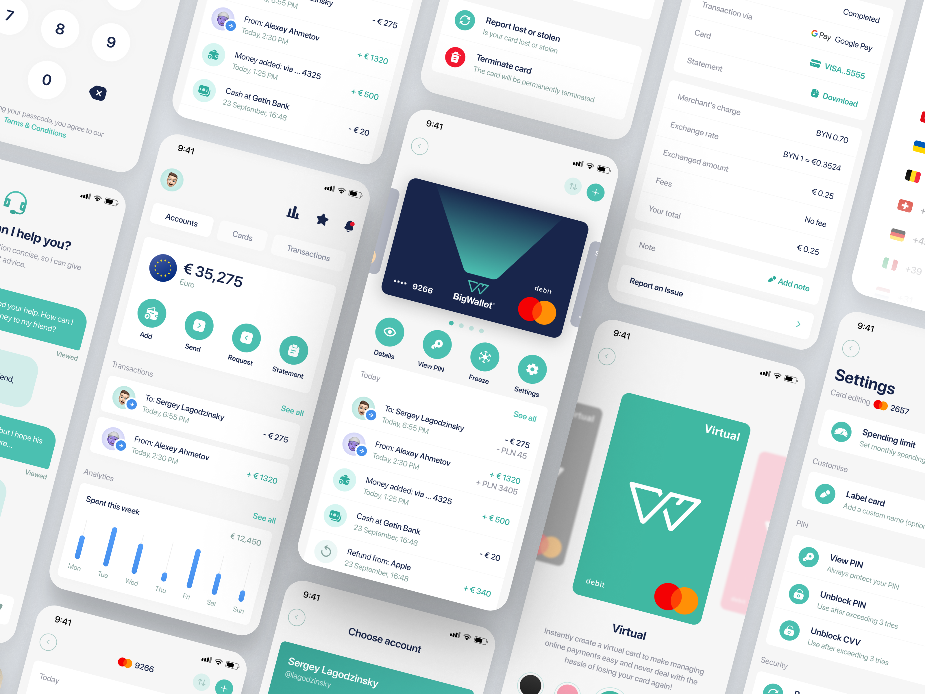 Digital Banking App - Modern FinTech Experience - Full Design