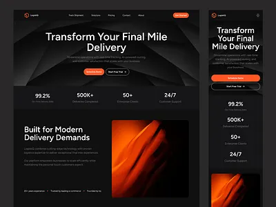 LogistiQ - Logistics SaaS Landing Page 📦 logistics business website logistics framer template logistics saas logistics saas landing page logistics website shipping saas app landing page transport business landing page