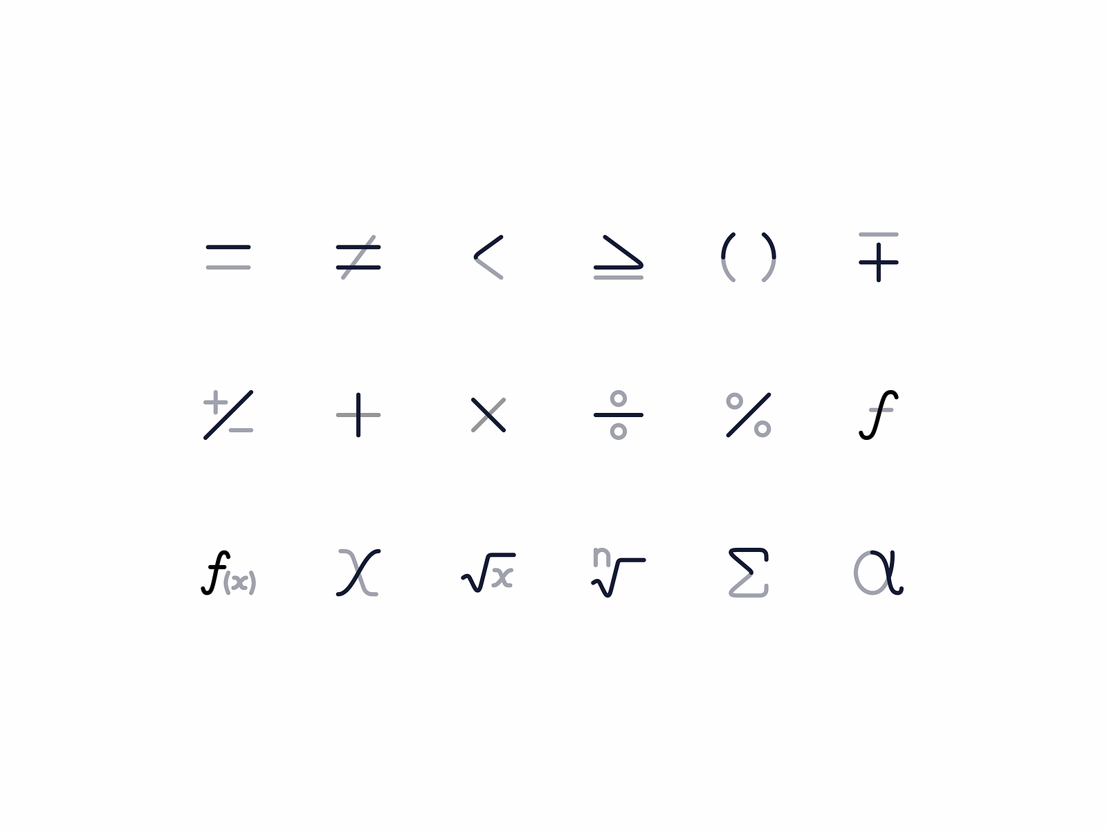 Mathematics icons | 10K+ figma icon library. by Hugeicons on Dribbble
