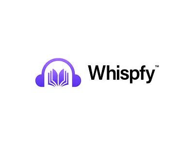Whispfy – Audio Learning Platform Logo Design ai audio learning appicon audio audio book book branding design headset identity isotype learning logo logodesign logotype modern minimalist logo music whispfy whispfy logo design