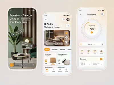 Smart Home Mobile App Design appinterface cleanui connectedhome dashboarddesign designinspiration digitalproduct futureliving homeautomation interactiondesign minimaldesign mobile app mobileappdesign modernui product design smartdevices smarthome smartliving uiuxdesign userexperience ux design