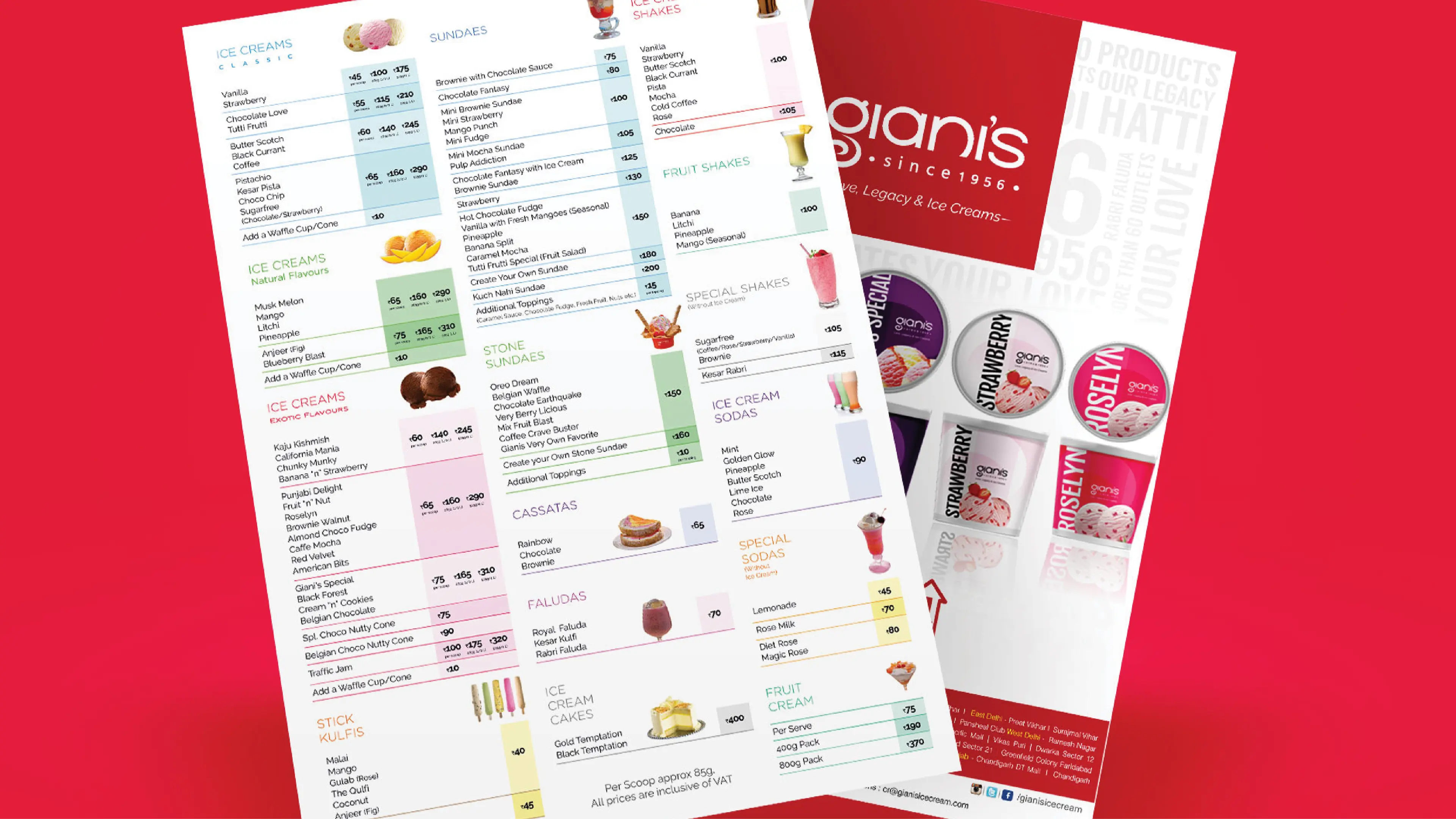 Gianis - Menu & Collateral Design brand collateral design brand discovery brand positioning brand stationary design branded templates branding hospitality ice cream logo design menu design packaging design