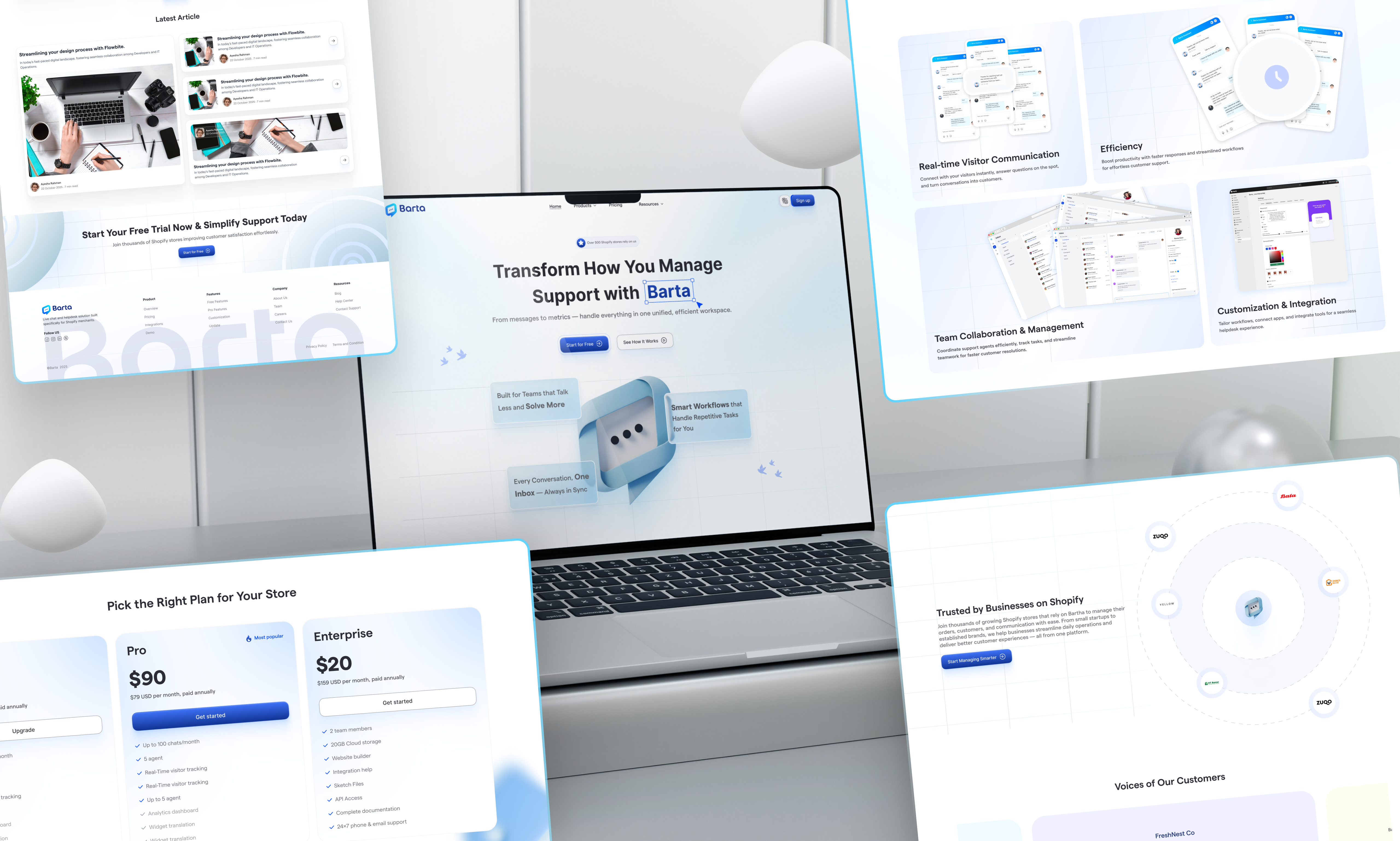 Example of Saa S Website Or Landing Page UI Design