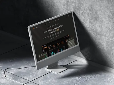 Web3 Crypto Security & Risk Intelligence Landing Page UI ai blockchain crypto crypto hero section crypto scam crypto scam detector crypto security defi security fintech landing page on chain analysis saas design scam detector startup ui web3
