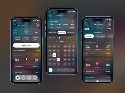 Flight Booking Mobile App UI/UX airline app app interface booking app clean ui design inspiration digital product flight booking minimal design mobile app design modern ui product design saas design startup design travel app travel tech travel ui ui design ui ux design user experience ux design