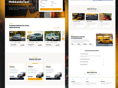 Hokkaido Taxi – Premium Travel & Transfer Website Design branding ui