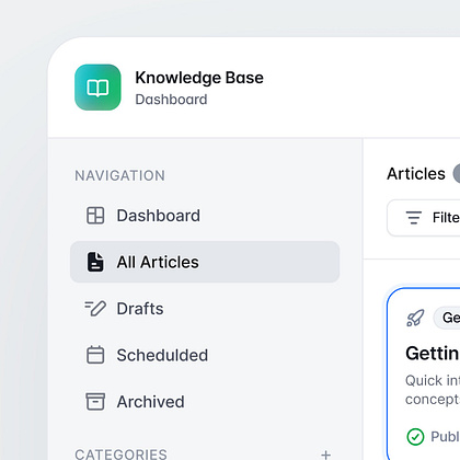 Knowledge Base Dashboard