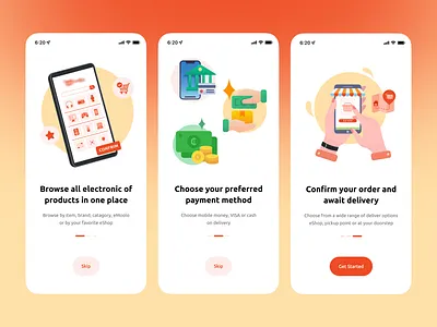 Telifonika - E-commerce App Onboarding Illustration 2026 design app design app design agency app onboarding crevio ecommerce app illustrations mobile mobile app mobile ui onboarding product design top design agency ui design ui ux ui ux design agency user experience user interface ux design web design