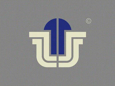 Rivet Union Supply logo blue colar bold branding icon idustrial illustration letter letter u logo mark monogram rivet screw