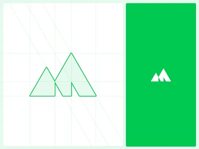 Letter M Mountain Logo design // For Sale abstract bold logo branding climbing design geometric logo highland icon initials letter m logos m m logo minimalist logo mountain logo nature outdoor peak print symbol