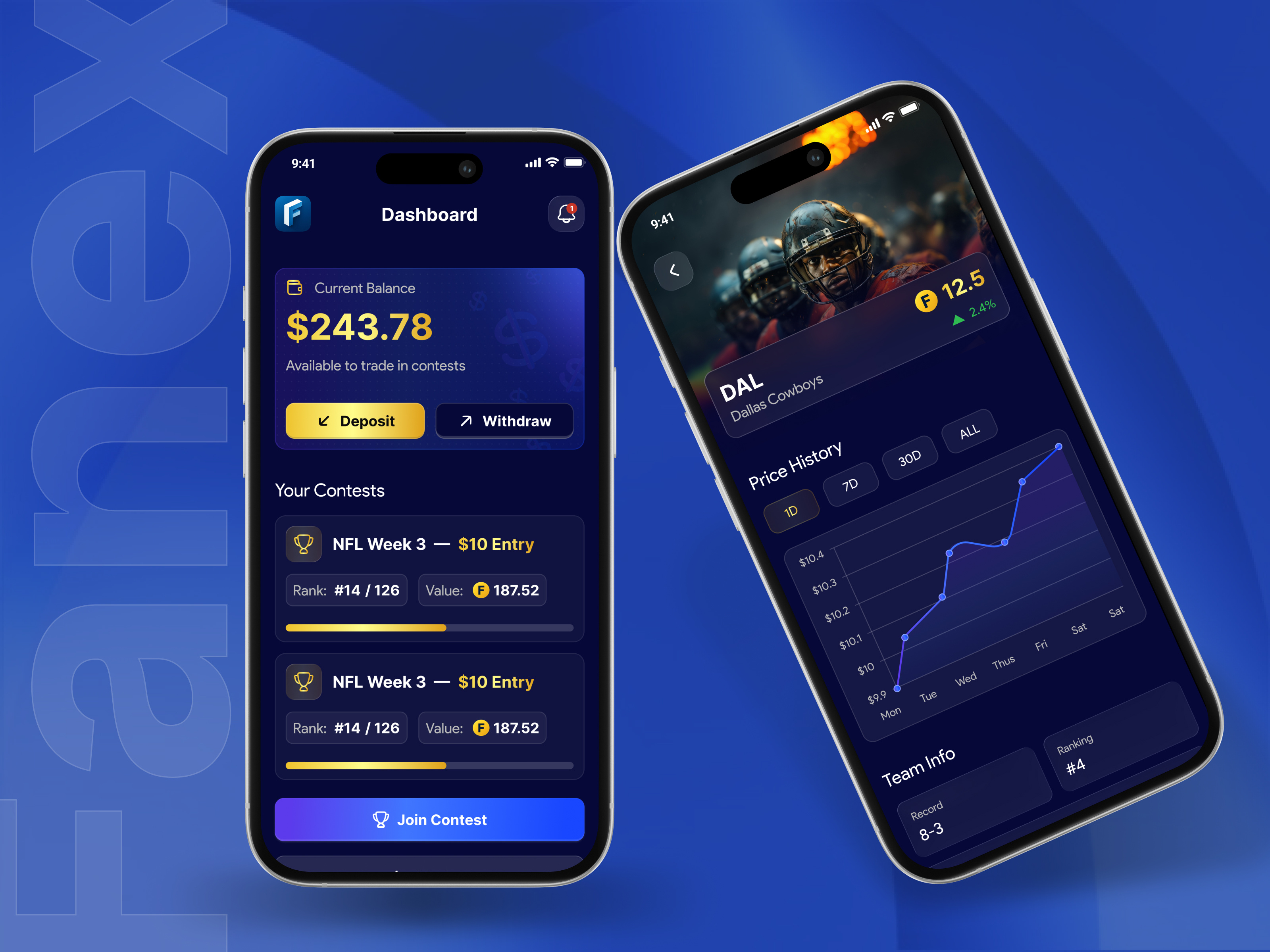 Fantasy Sports Trading App Dashboard And Contest UX animation app design app designer contest dashboard fantasy sports app fantasy trading mobile app design portfolio tracker social trading sports fintech sports stock market sports trading ui ui ux designer ux designer