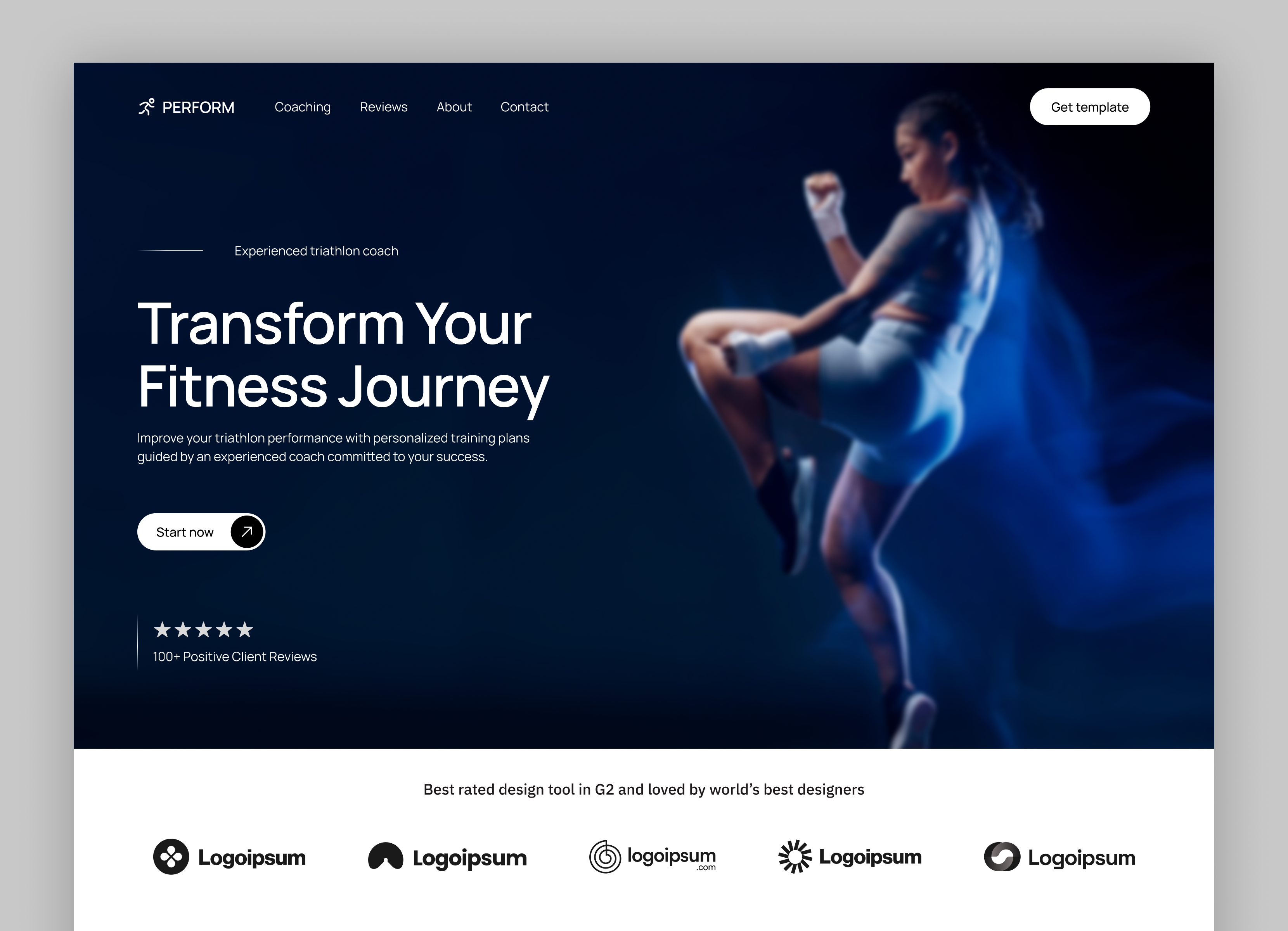 PERFORM - Fitness website design app fitness website fitness website design health website healthcare landing page product sports website web design