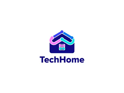 Tech Home Logo brand logo branding company logo graphic design home logo house logo icon identity logo logo design logo designer logos modern logo saas logo smart home logo startup company logo tech home logo tech logo technology home logo technology logo