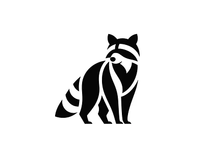 Raccoon Logo Mark. animal brand branding creative design forest icon iden identity illustration logo logo designer minimal minimalist modern nature negative space raccoon symbol wild