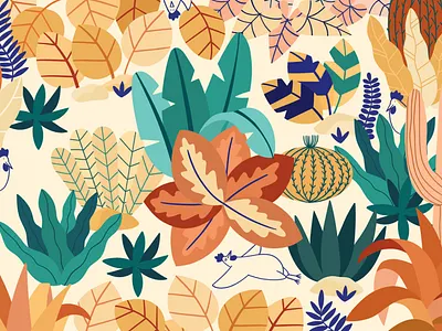 Desert chickens branding chicken desert illustration mural nature