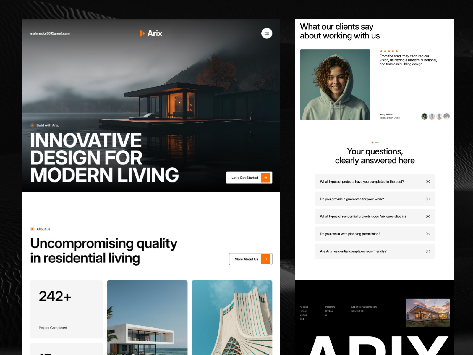 Example of Architecture & Construction Framer Template