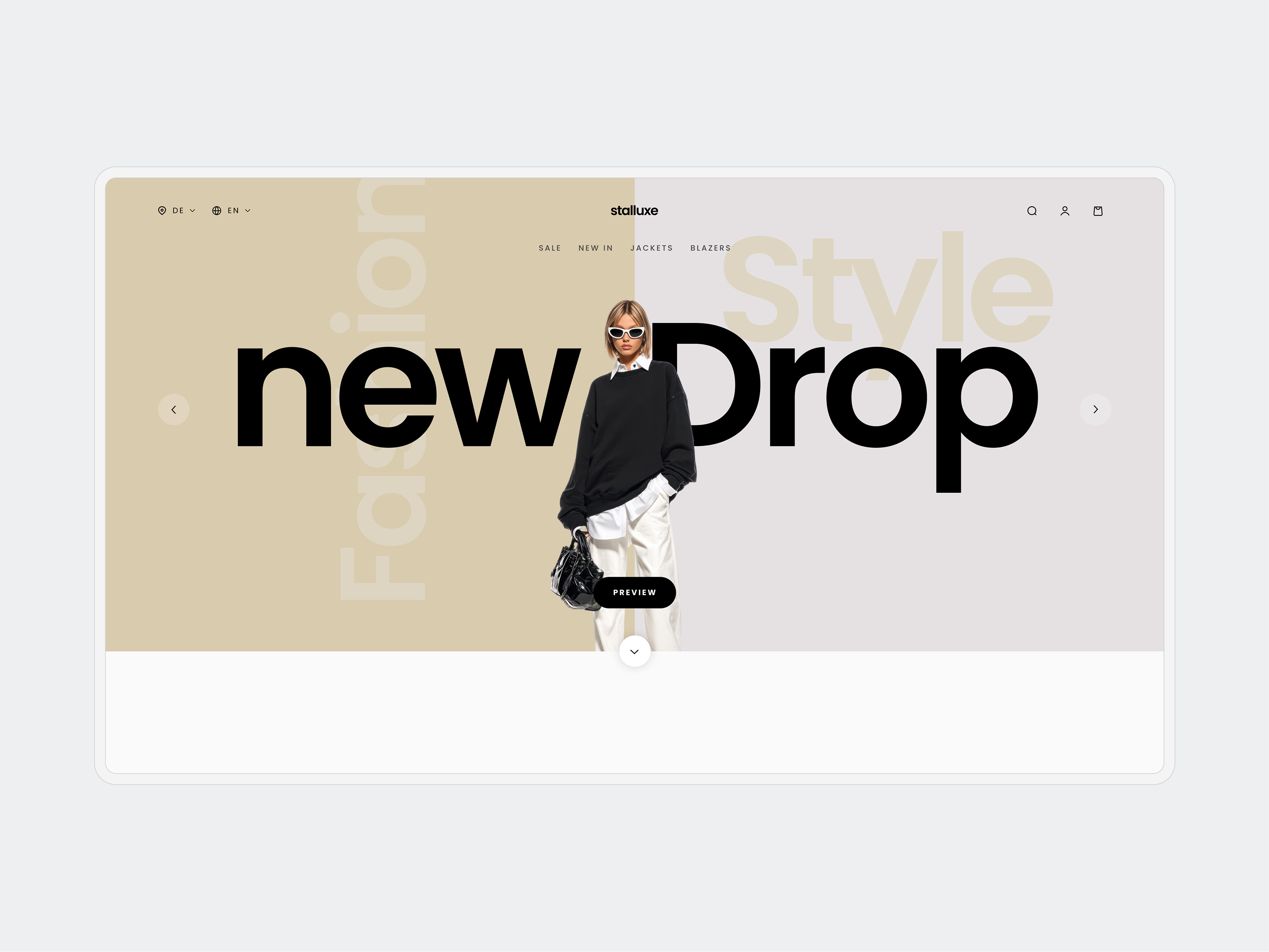 Fashion Hero Banner – Premium E-commerce Landing Design