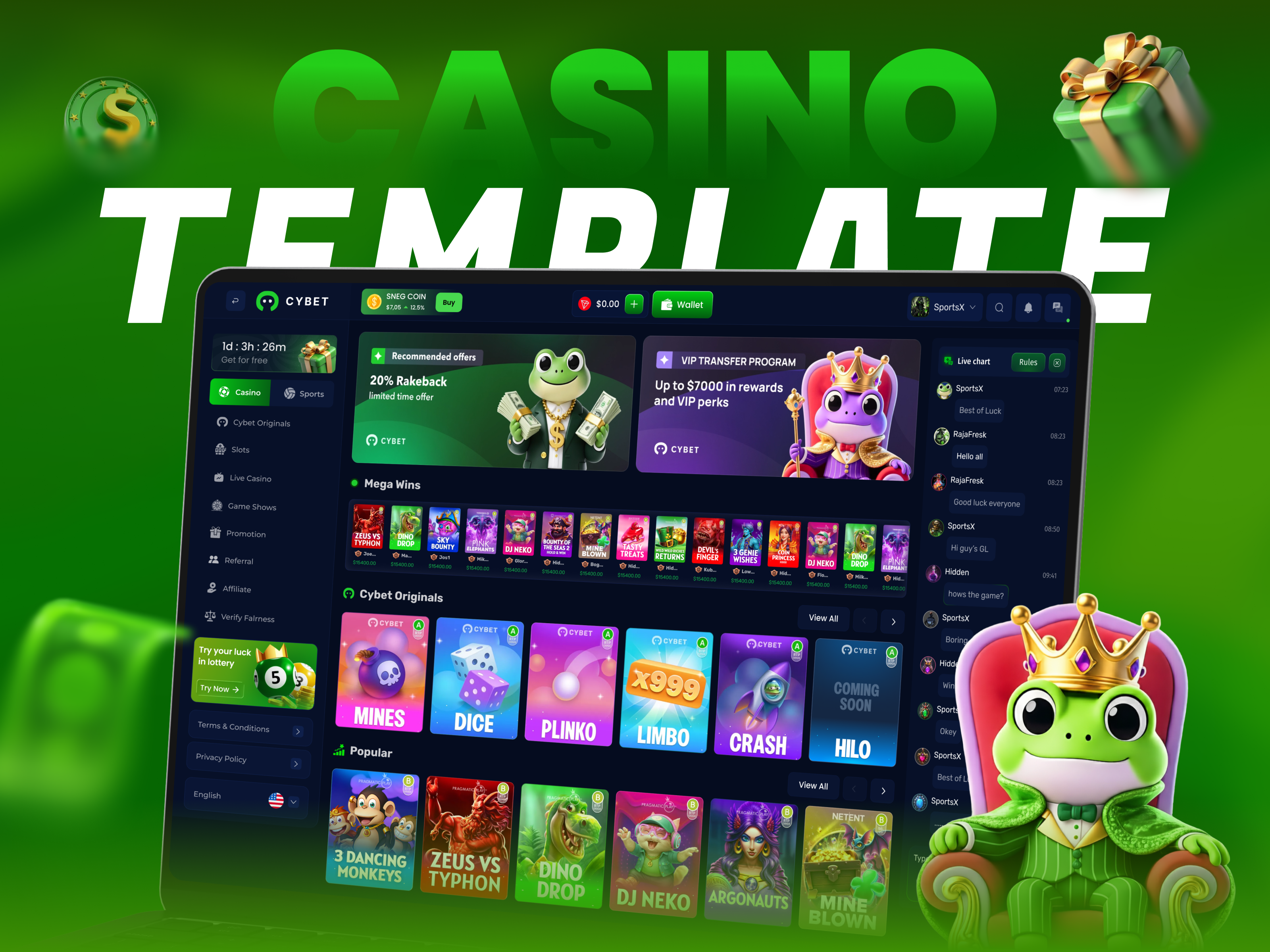 CYBET — Casino & iGaming Platform UI 🎰 casino casino app casino dashboard casino design casino interface casino mobile casino template casino ui casino web casino website gambling gambling design gambling website game app igaming live casino mobile casino online casino web