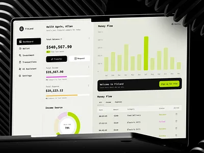Finance Dashboard banking dashboard dashboard design finance dashboard online banking dashboard ui uidesign ux wallet dashboard web app web design web ui web3 website