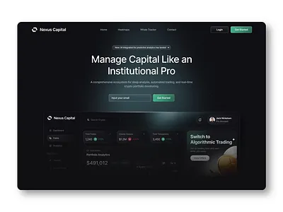 Crypto Trading Landing Page UI Design analytics ui crypto design crypto landing page crypto platform design crypto trading design crypto trading ui crypto trading website crypto ui crypto ui design crypto web design crypto website design finance ui finance ui design fintech design fintech landing page fintech ui design fintech web design trading design trading platform design trading ui