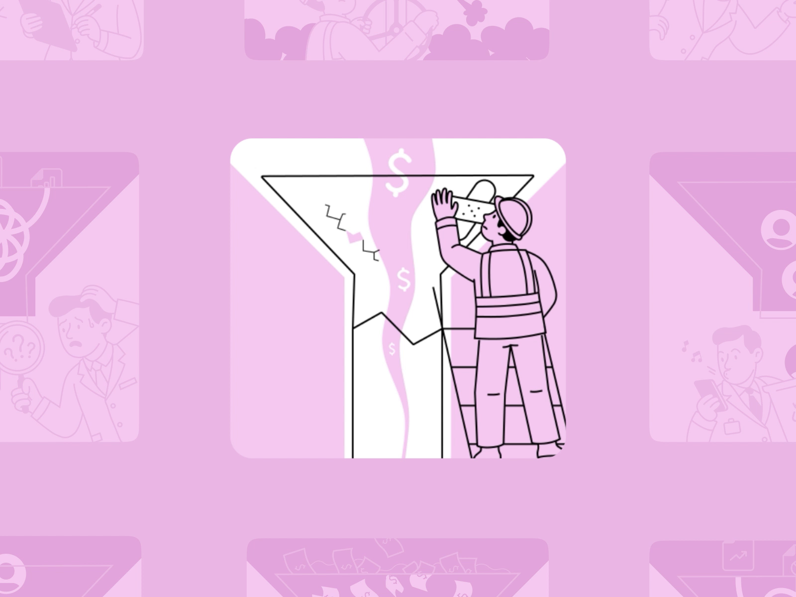 Margeting Agency Landing UI — Animated Illustration
