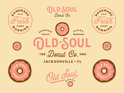 Old Soul Donut Co. branding design identity illustration logo type typography