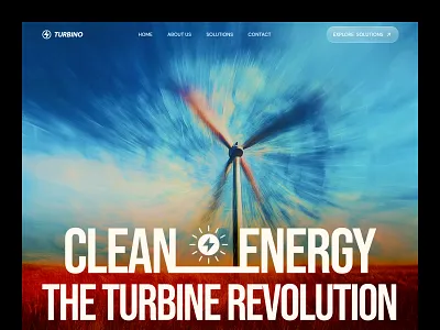 Turbino — Renewable Energy & Turbine Solutions Website design eco friendly environmental landing page nature renewable energy landing page seative solar electricity solar energy landing page solar energy website solar power solar system sustainable turbine electricity ux web design website wind turbine