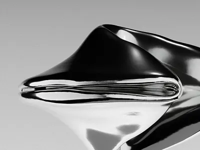 3D fortune 3d 3d abstract 3d art 3d render abstract black and white branding cgi chrome fortune cookie glossy graphic design metallic minimal monochrome reflection