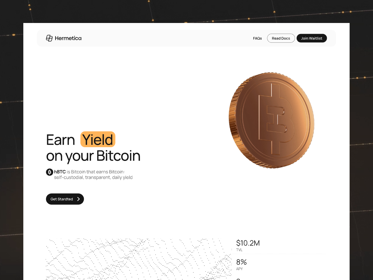 One protocol. Every pixel for Hermetica 3d animation branding crypto dashboard defi fintech graphic design motion graphics ui ux