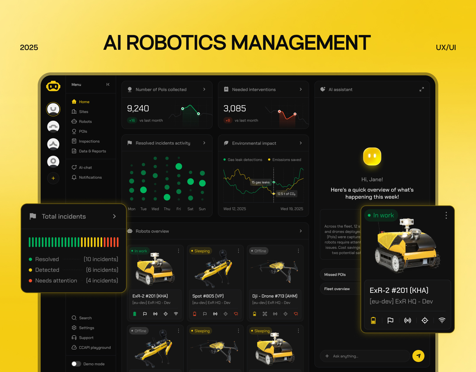 🤖 AI Robotics Platform SaaS Dashboard UI Drone Management App ai analytics cybersecurity dark dashboard dashboard design drone drone management futuristic interface management platform robotics robotics platform saas security ui uiux ux web app