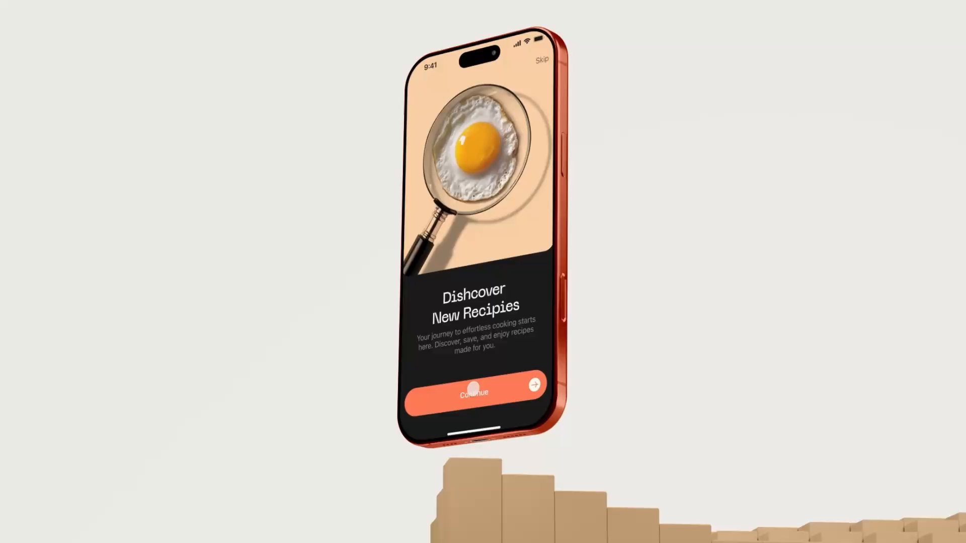 Dishcover — First Launch & Onboarding (Dark Mode)
