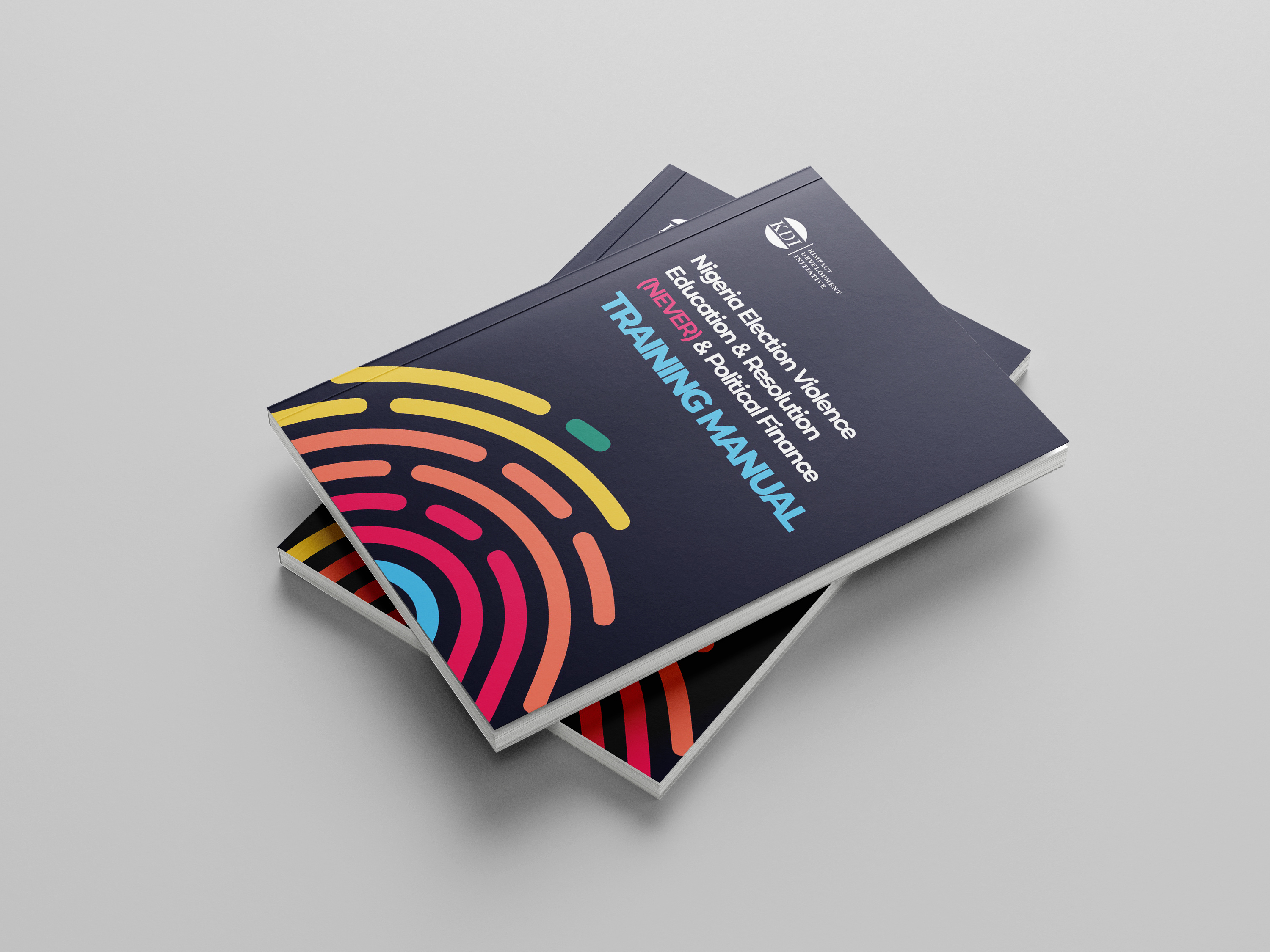 NEVER & Political Finance Training Manual book desdign branding graphic design indesign photoshop