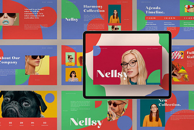 Nellsy Powerpoint Template #1 app branding design graphic design illustration logo typography ui ux vector