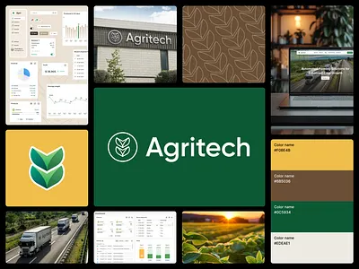 Agritech - Сonnected farming solution branding dashboard design logo ui ux