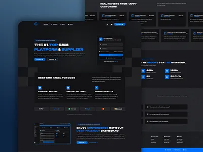 LunarSMM - Social Media Marketing Panel admin panel api automation bot css dark theme discord full stack html javascript modern design panel php reseller smm social media ui design ux design web design website