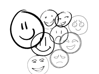 Drawing emoji banner business logo design graphic design illustration poster sticker