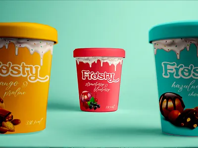 Frosty Ice-Cream Packaging Design bottled packaging design box package designing branding food and beverage packaging food brand identity food branding food packaging food packaging design graphic design ice cream ice cream branding ice cream label designing ice cream packaging design label design ideas label designing package designing packaging design