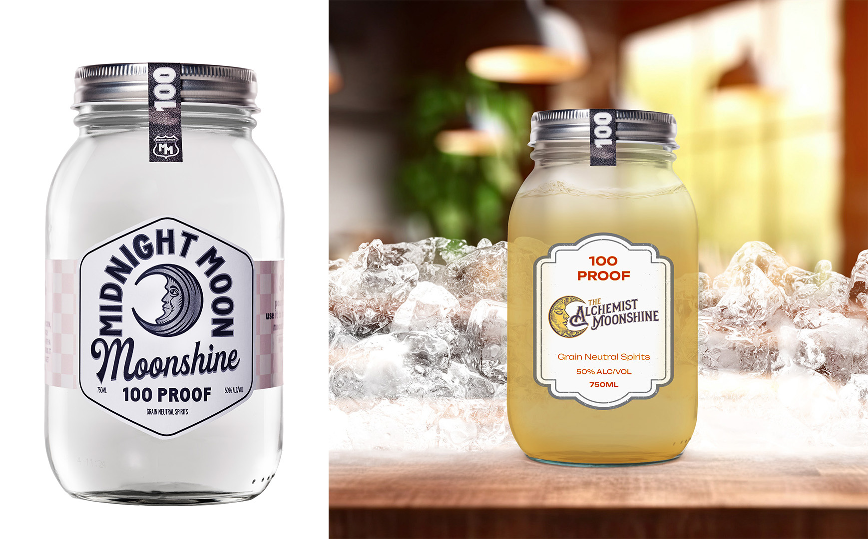 Moonshine Bottle Marketing Visual