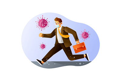 Go to the office in a hurry during a pandemic run