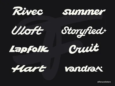 8 iconic wordmarks / logos art custom flow handlettering iconic identity lettering logo original playful premium script sophisticated standout type typography unique wordmarks