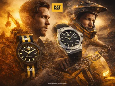 CAT watch branding poster