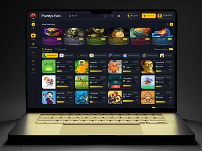 Crypto Token Discovery Platform UI blockchain crypto crypto token dark ui design fintech meme coin product productui trading web web3 web3 website website redesign