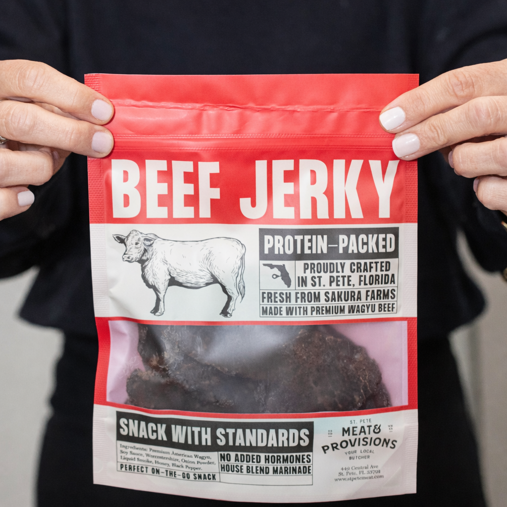 SPM Beef Jerky Packaging beef brand brand assets branding cow design food graphic design illustration logo meat packaging photography red vector