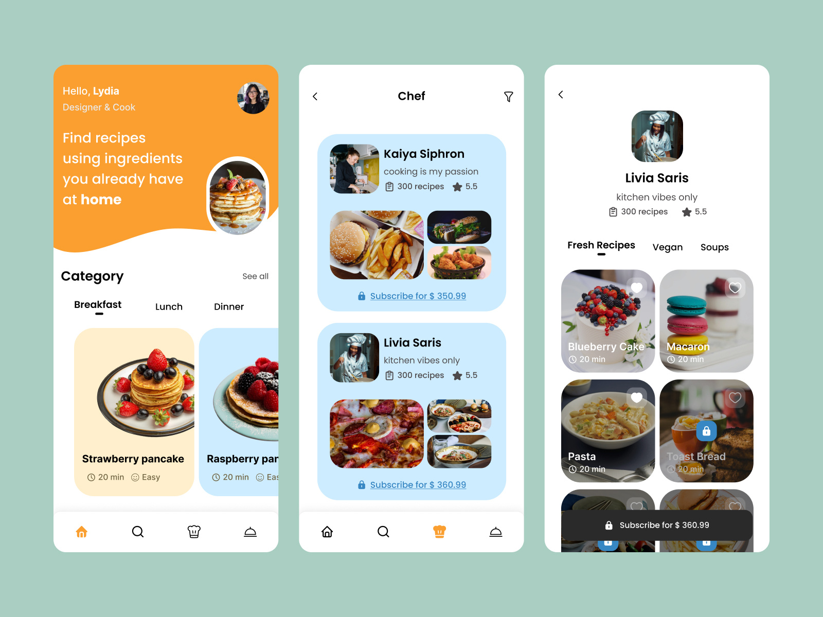 Food Cooking App design ui ui design uiux uiux design user interface ux design