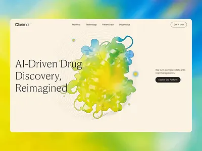 AI Drug Discovery Platform — Homepage Animation ai drug discovery ai technology website animation on scrool biotech design biotech platform biotech product design biotech web design data driven design drug discovery platform health ai saas healthcare ui ux healthtech design healthtech platform innovation design modern tech interface molecular design scientific interface scientific visualization startup website design yellow website
