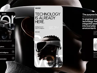 SEVEN — Futuristic Technology Index & Robotics Platform UI animation mobile ui webdesign