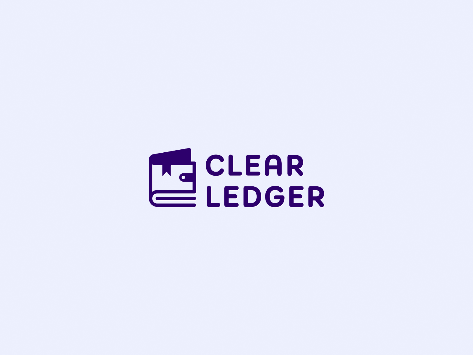 Clear Ledger accounting book brand branding design graphic design ledger logo vector wallet