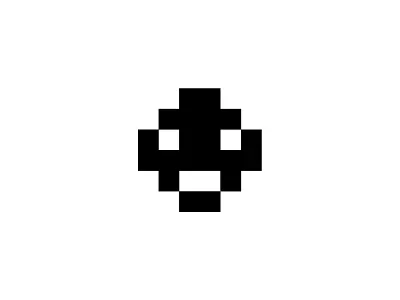 Geometric Pixel Character Logo 8 bit logo ai logo baby face logo block logo brand identity brandmark digital logo logo logo design logo for sale nft logo pixel art logo pixel character logo pixel face logo retro logo robot logo symbol web3 logo