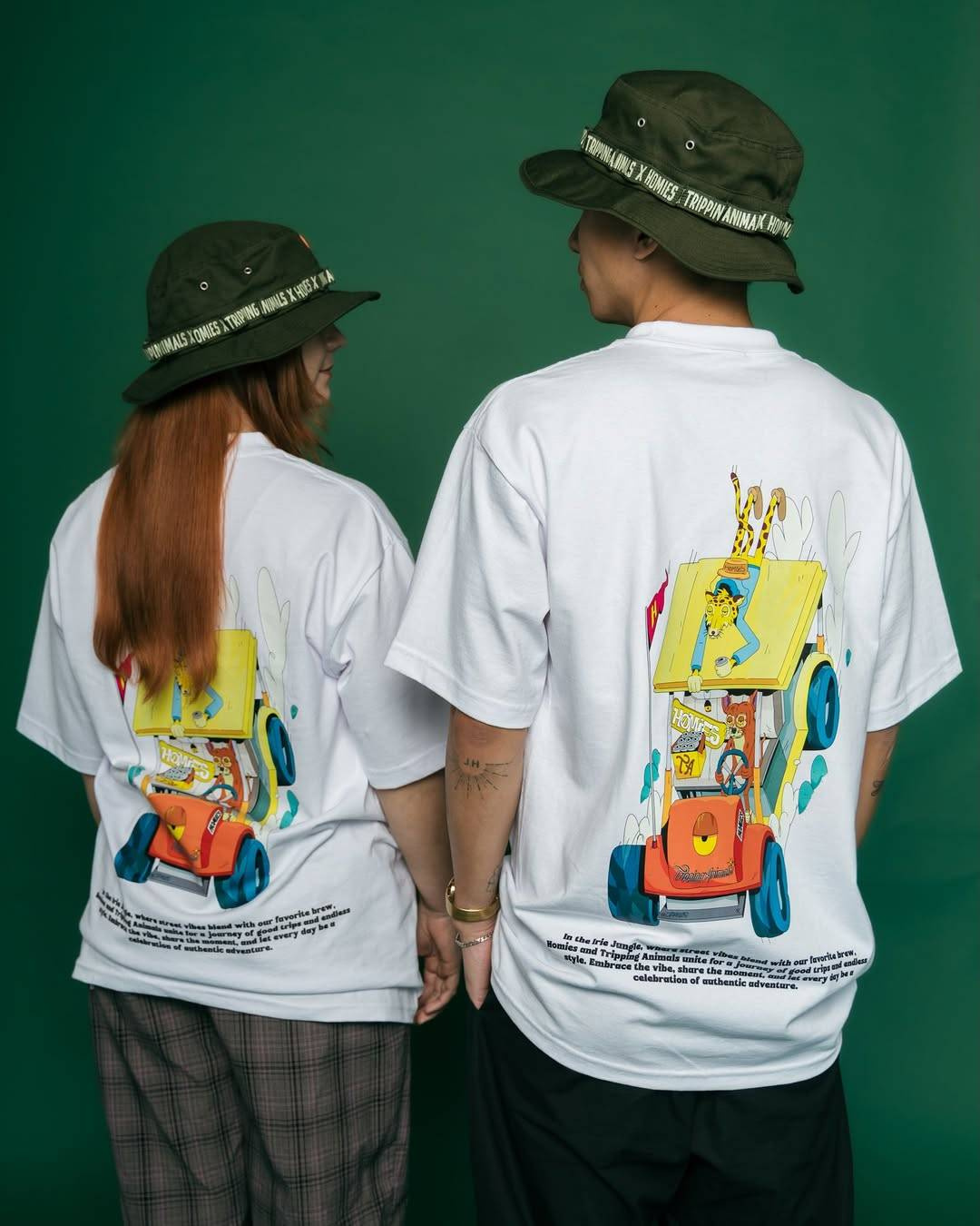 HOMIES X TRIPPING ANIMALS branding brew cartoon cartoon animals characterdesign design digitalart fashion golf illustration miami streetwear trip tshirt urban vibes