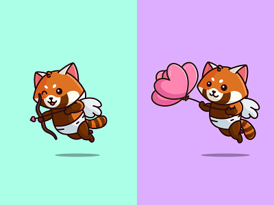 Cute cupid red panda 🐼👼❤️ cartoon cupid cupid animal cupid cartoon cute cute cupid cutecartoon design illustration logo logo cartoon love mascot red panda cartoon red panda logo red panda mascot redpanda valentine vector